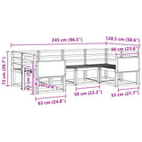 Outdoor Sofa Set 6 pcs Natural Solid Acacia Wood 3385485