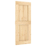 Sliding Door with Hardware Set 85x210 cm Solid Wood Pine 3332720