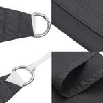 Sunshade Sail Oxford Fabric Square 7x7 m Anthracite 135088