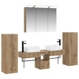 Bathroom Furniture Set 6 pcs Artisan Oak 3407134