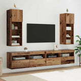 Wall-mounted TV Cabinets 2 pcs Old Wood 30.5 x 30 x 90 cm 882949