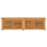 Garden Storage Box with Bag 200x50x55 cm Solid Wood Teak 363274