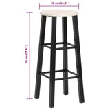 Bar Stools 2 pcs Black MDF 284388