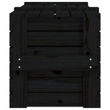 Storage Box Black 91x40.5x42 cm Solid Wood Pine 825002