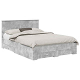 Bed Frame Concrete Grey 140 x 200 cm Engineered Wood 3410889