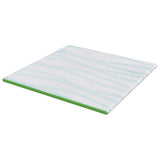 Mattress Topper White and Green 200 x 200 x 6 cm Jaquard Fabric 4106175