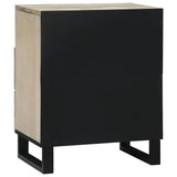 Bedside Cabinet with Drawer White and Black 50 x 33 x 62 cm 4017982