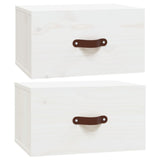 Wall-mounted Bedside Cabinets 2 pcs White 40x29.5x22 cm 820989