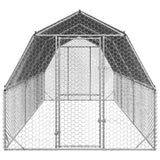 Chicken Run with Roof 2.5x6x2.25 m Galvanised Steel 3328522