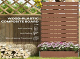 Raised Bed for Garden, Planter with Trellis for Climbing Plants, Vines, Planter Box with Drainage T3398P320104