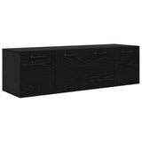 Wall Cabinet 2 pcs 120 x 36.5 x 35 cm Engineered Wood Black Oak 3445760