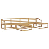 Outdoor Sofa Set 6 pcs White 79 x 79 x 37 cm Solid Acacia Wood 3386353