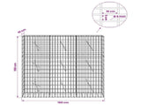 Gabion with 5 mm Wire and 5x10 cm Mesh 150x10x150 cm 3464469