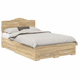 Bed Frame with Drawer Sonoma Oak 135 x 190 cm Engineered Wood 3413204