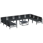 Garden Sofa Set Anthracite Steel 3379015