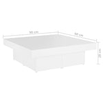 Coffee Table White 90x90x28 cm Engineered Wood 806912