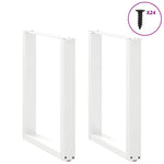 ZNTS Coffee Table Legs U-Shaped 2 pcs White 60x cm Steel 4013181