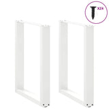 ZNTS Coffee Table Legs U-Shaped 2 pcs White 60x cm Steel 4013181