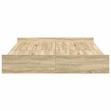 Storage Bed Frame Sonoma oak 140 x 190 cm Engineered wood 3335311