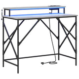 Desk with Shelf Grey Sonoma 100 x 50 x 86.5 cm Engineered Wood 859398