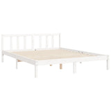 Bed Frame without Mattress White 160x200 cm Solid Wood Pine 3193282
