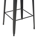 3 Piece Bar Set Steel Black 276849