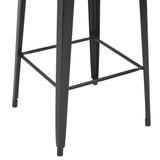 3 Piece Bar Set Steel Black 276849