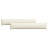 Sofa Pillows 2 pcs Cream 200 x 40 cm Corduroy Fabric 42013894