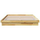 Bed Frame without Mattress 135x190 cm Double Solid Wood Oak 3315736