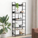 5-Layer Book Shelf Black 60x27.6x158.5 cm Engineered Wood 288226