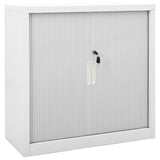 Sliding Door Cabinet Grey 90x40x90 cm Steel 336430