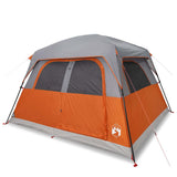 Family Tent Cabin 6-Person Orange Waterproof 94547