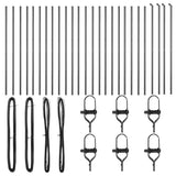 Embedded Fence Post 26 pcs Grey Powder-Coated Steel 3350135
