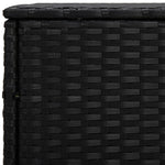 ZNTS Garden Side Tables 3 pcs Black Poly Rattan 3324831