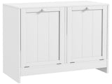 Double Hamper Laundry Storage Cabinet - White T3398P343159