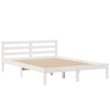 Bookcase Bed without Mattress White 160x200 cm Solid Wood Pine 3321943