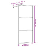 Walk-in Shower Wall with Clear ESG Glass Red 80x195 cm 154934