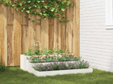 Garden Planter White 90 x 90 x 35 cm Cold-rolled Steel 865835