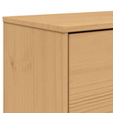 Shoe Cabinet OLDEN Brown 55x35x120cm Solid Wood Pine 358618