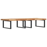 Basin Shelf Wall Mounted Steel and Solid Wood Acacia 3302949