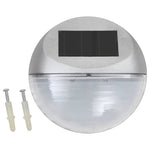 ZNTS Outdoor Solar Wall Lamps LED 24 pcs Round Silver 277140