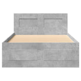 Bed Frame with Headboard Concrete Grey 80 x 200 cm 3429682