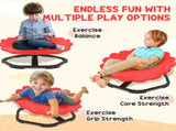 Flower-Shaped Sensory Spinning Chair with Non-Slip Base for Balance/Coordination, Red T3398P378987