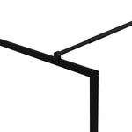 Walk-in Shower Wall with Tempered Glass Black 100x195 cm 149154