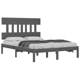 Bed Frame without Mattress Grey 200x200 cm Solid Wood 3104760
