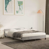 Bed Frame without Mattress Light Grey 135x190cm Double Velvet 349905