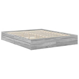 Storage Bed Grey Sonoma 160 x 200 cm Engineered Wood 3411192