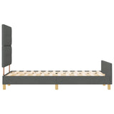 ZNTS Bed Frame Dark Grey 120x200 cm Fabric 3344719