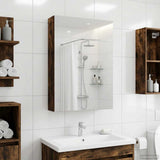 Bathroom Mirror Cabinet Smoked Oak 40 x 10.5 x 60.5 cm 889027