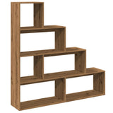 Room Divider Bookcase 4-Tier Artisan Oak 143.5x29x143.5 cm Engineered Wood 858002